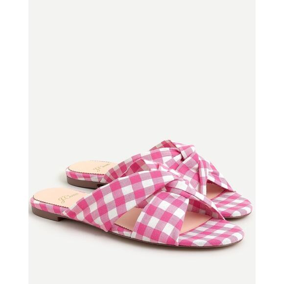 J. Crew Shoes - J. Crew Twisted-knot sandals in cotton gingham